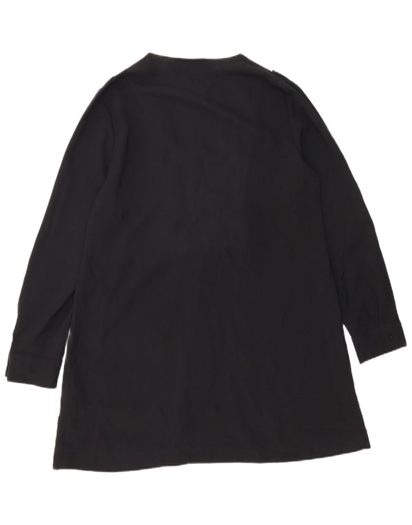 Zara Robe trapèze à manches longues pour femme UK 16 Large Noir Colorblock