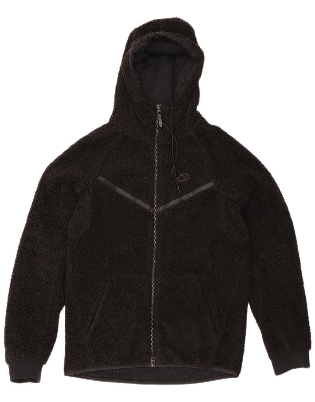 Nike Veste polaire à capuche pour homme UK 36 Petit Noir Polyester