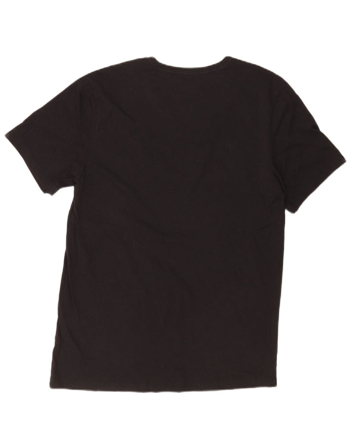 Hugo Boss Hommes T-Shirt Top Large Noir Coton