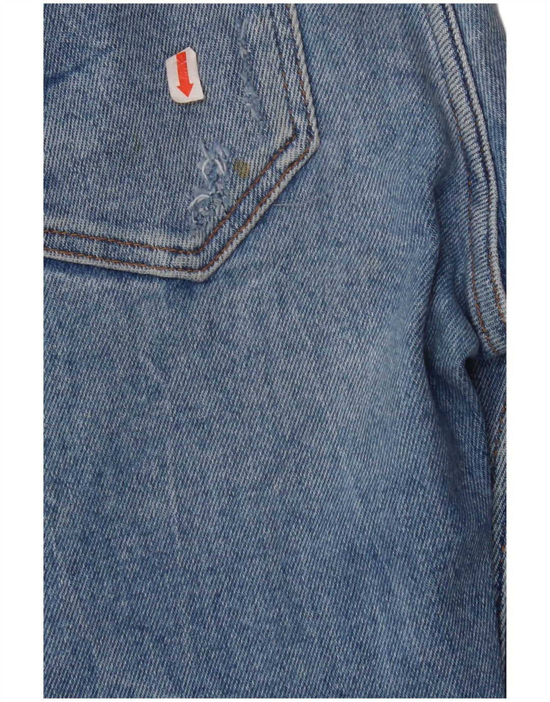 ZARA Femmes Crop Distressed Skinny Jeans EU 40 Moyen W30 L26 Bleu Coton