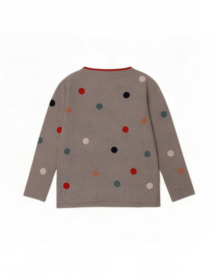 White Stuff Pull col bateau pour femme UK 10 Petit pois gris