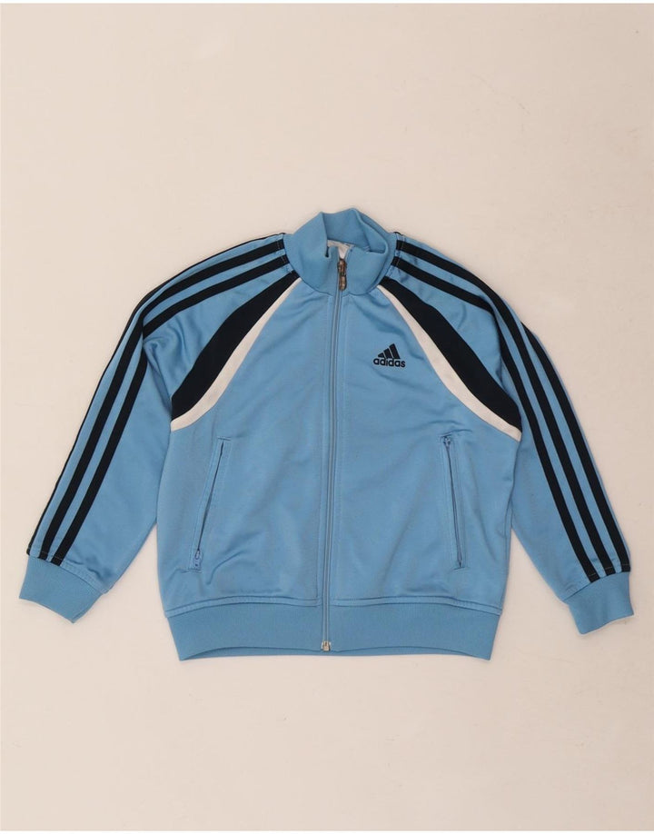 Adidas Veste de Survêtement Garçon 5-6 Ans Bleu Colorblock Polyester