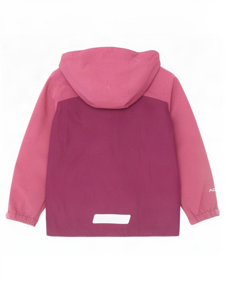 Berghaus Veste de pluie à capuche pour fille 5-6 ans Marron Colourblock Polyester