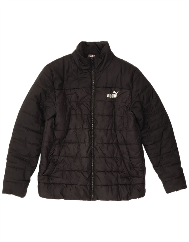 Puma Veste matelassée graphique pour hommes UK 40 Large Noir Polyester