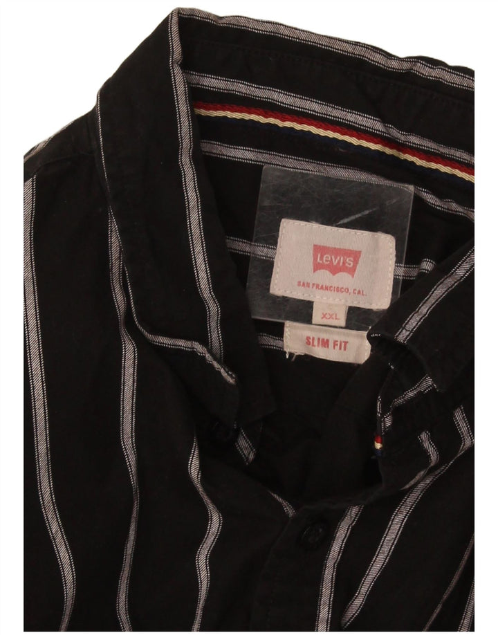 Levi's Chemise Slim Fit 2XL Homme Noir Rayé