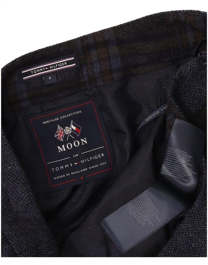 Tommy Hilfiger Mini jupe femme US 8 Medium W32 laine à carreaux bleu marine