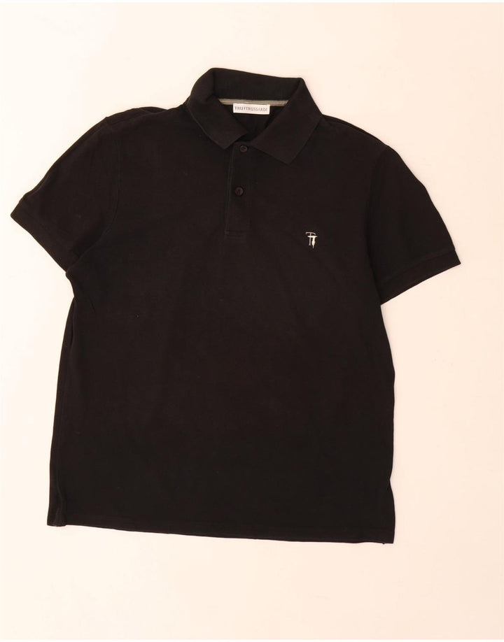 Trussardi Polo Homme Noir Moyen Coton
