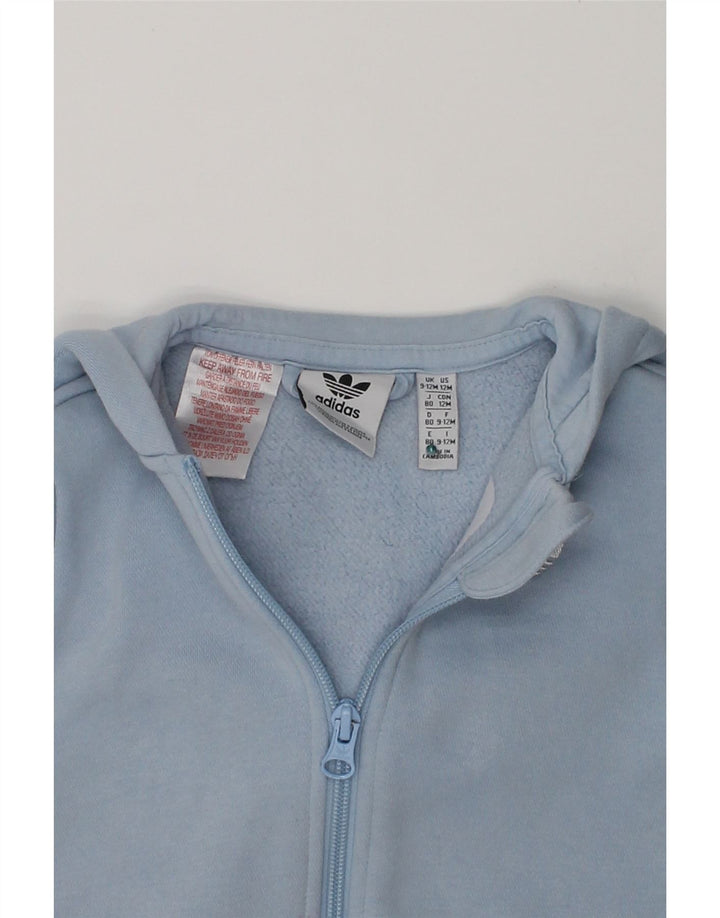 ADIDAS Baby Boys Sleeveless Zip Hoodie Sweater 9-12 Months Blue Cotton | Vintage Adidas | Thrift | Second-Hand Adidas | Used Clothing | Messina Hembry 