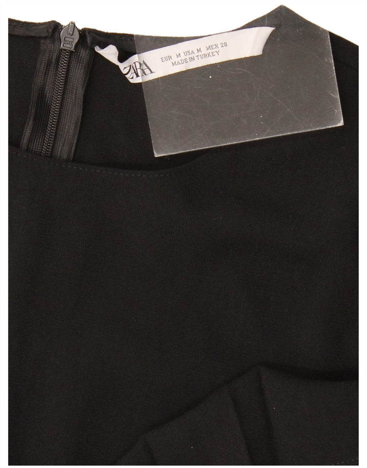 ZARA Robe basique pour femme UK 42 Noir moyen