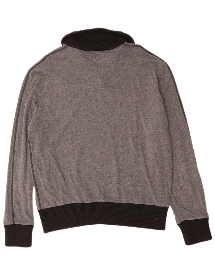 FRANCO ZICHE Sweat-shirt à col zippé pour homme, grand color block gris