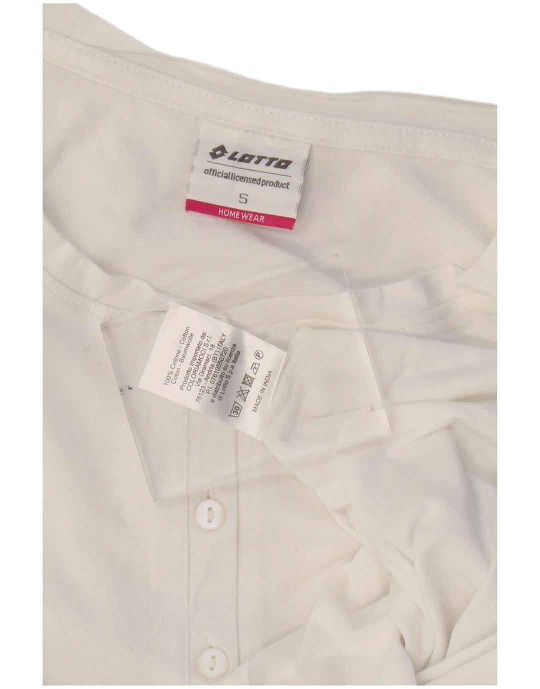 Lotto Haut à manches longues pour femme UK 10 Small Blanc Coton