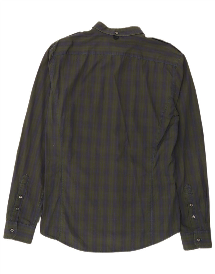 Gas Chemise Militaire Homme XL Coton à Carreaux Multicolore