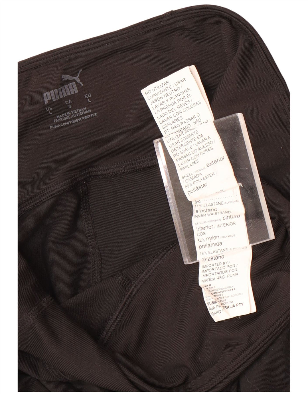 PUMA Leggings Femme UK 44 Large Noir Polyester