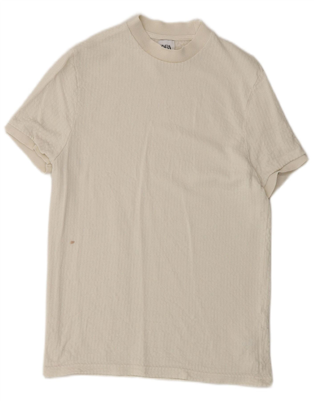 Zara T-Shirt Homme Haut Petit Blanc Lyocell