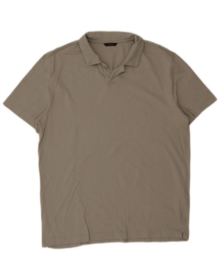 Massimo Dutti Polo Homme XL Kaki Coton