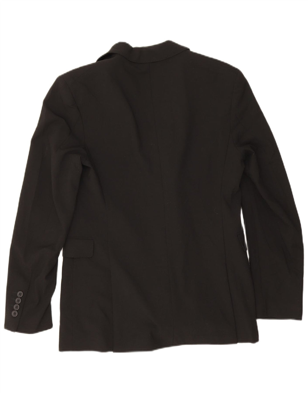 Zara Veste Blazer Double Boutonnage Homme EU 46 Petit Noir Polyester