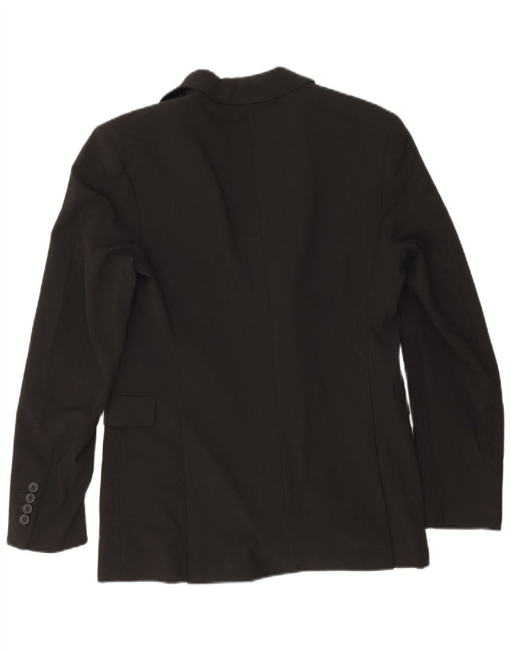 Zara Veste Blazer Double Boutonnage Homme EU 46 Petit Noir Polyester