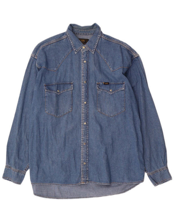 Lee Chemise en Jean Homme Large Bleu Coton