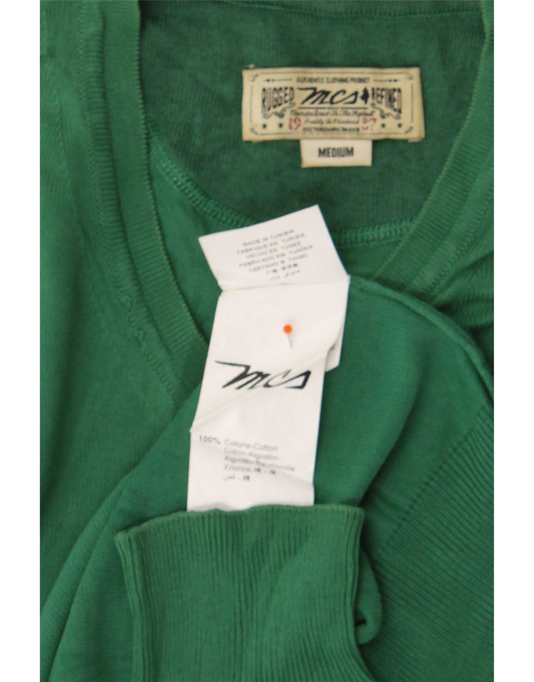 Marlboro Classics Pull col V Homme Vert Moyen Coton