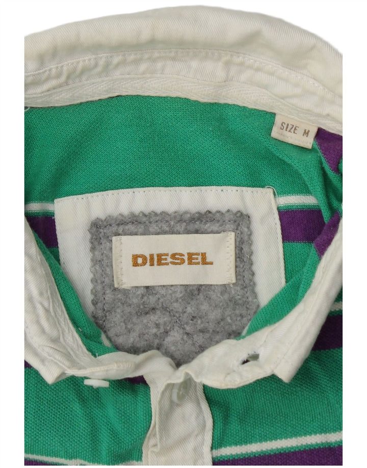 DIESEL Polo Rugby Homme Rayé Vert Moyen
