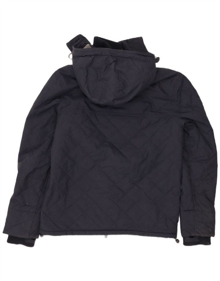 SUPERDRY Veste coupe-vent graphique pour femme UK 14 Bleu marine moyen