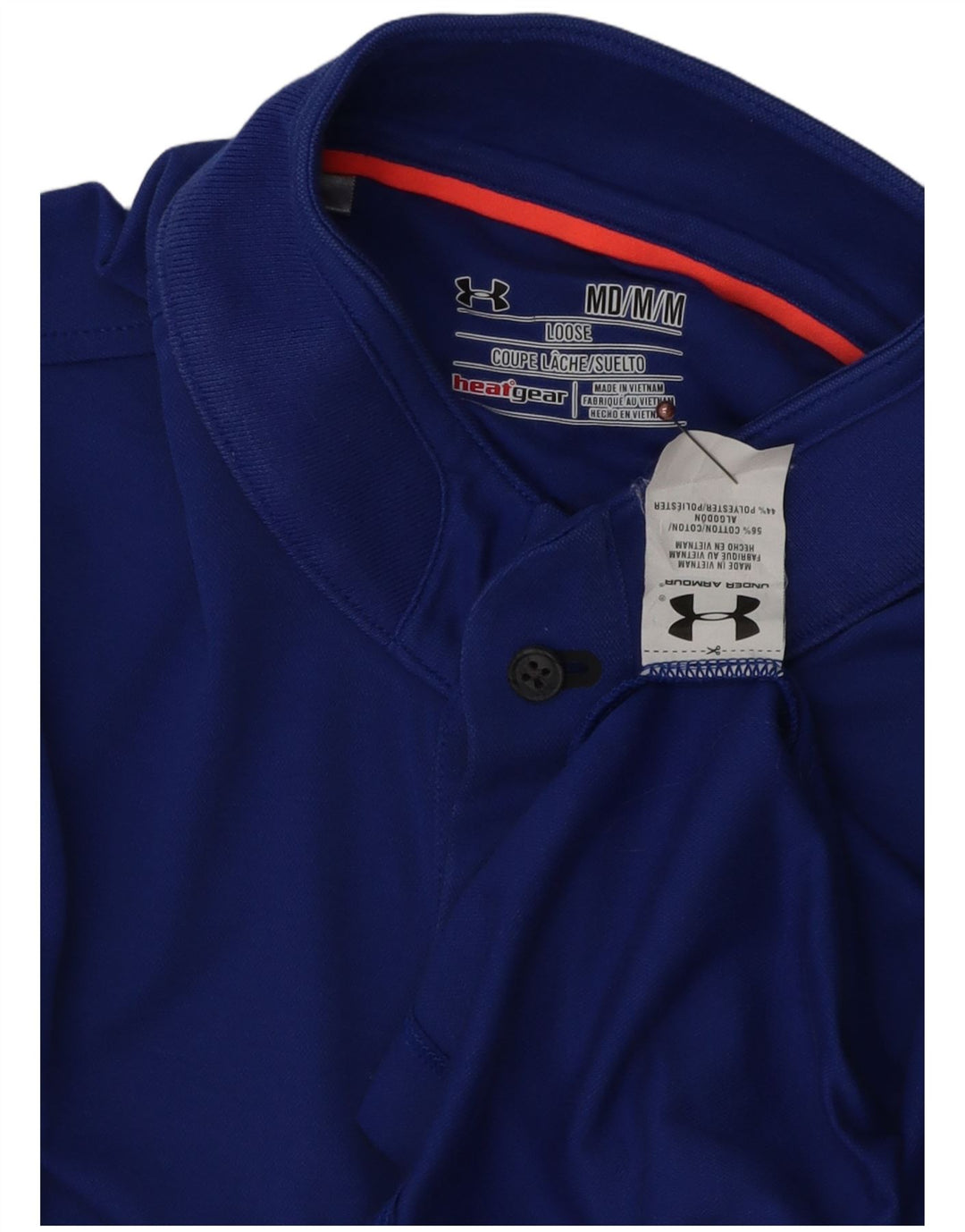 UNDER ARMOUR Polo Heat Gear Homme Bleu Moyen Coton