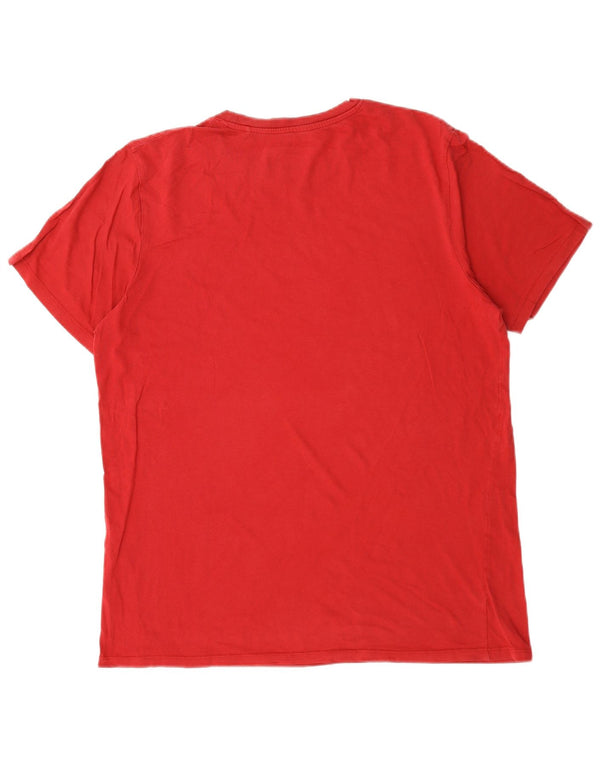 Jack & Jones Mens Slim Fit Graphic T-Shirt Top XL Red Cotton