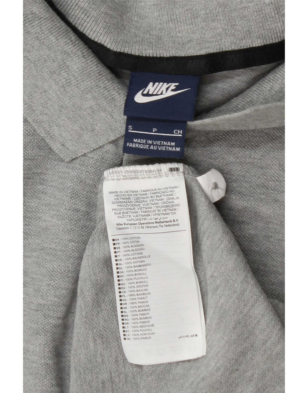 Nike Polo Homme Petit Gris Coton