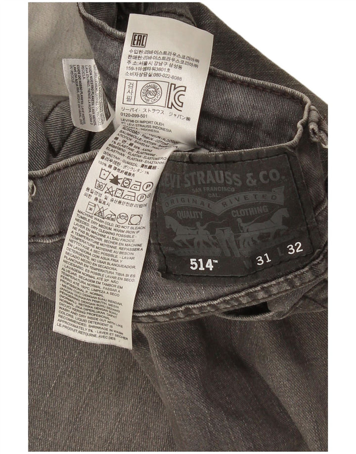 Levi's Jean Droit 514 Homme W31 L28 Gris Coton