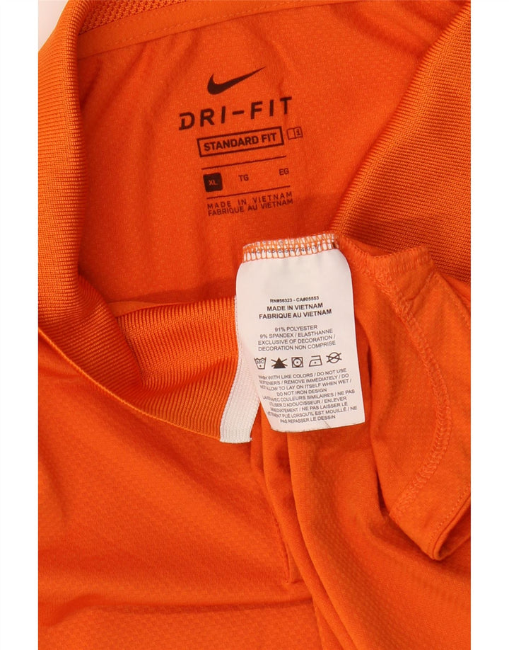 NIKE Mens Big & Tall Standard Fit Polo Shirt XL Orange Polyester