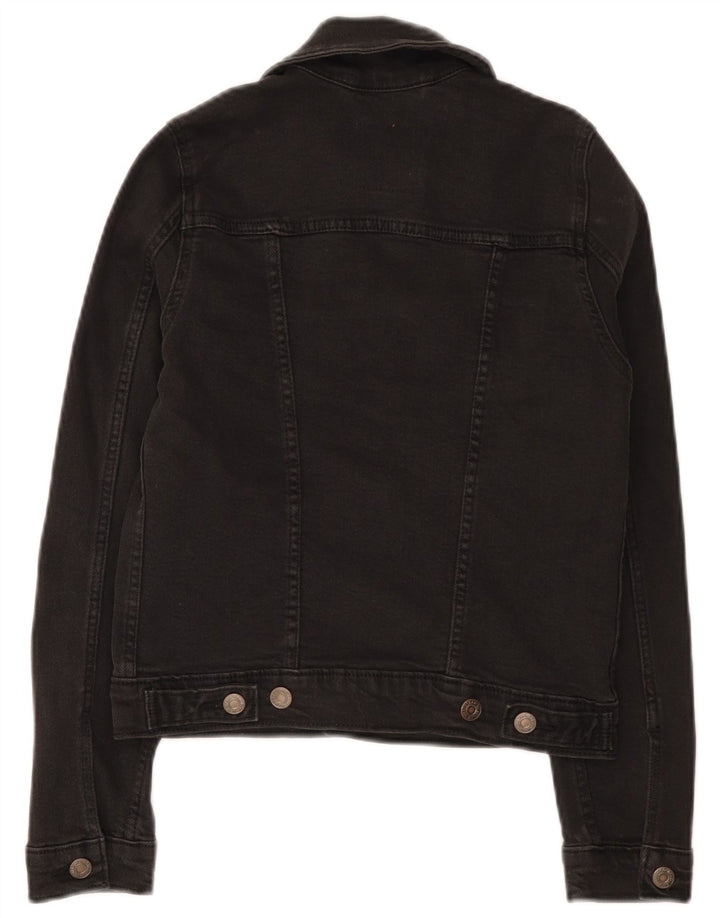 Levi's Veste en Jean Crop Femme UK 2 2XS Coton Noir