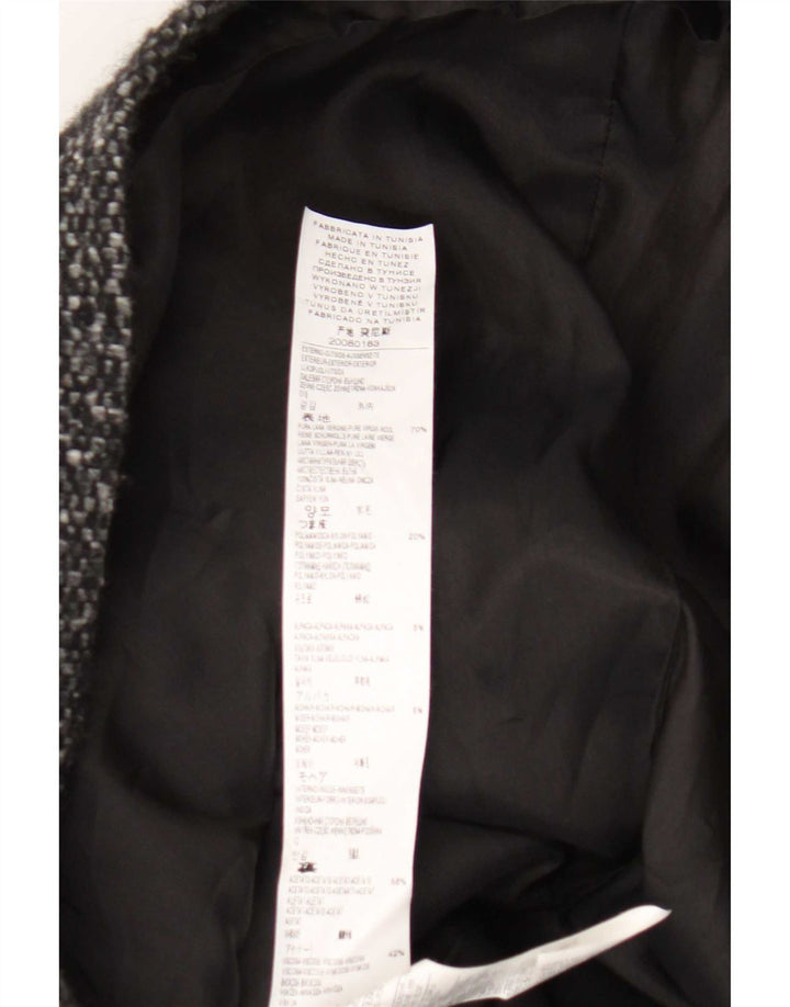 Benetton Robe droite pour femme UK 44 Laine vierge mouchetée gris moyen