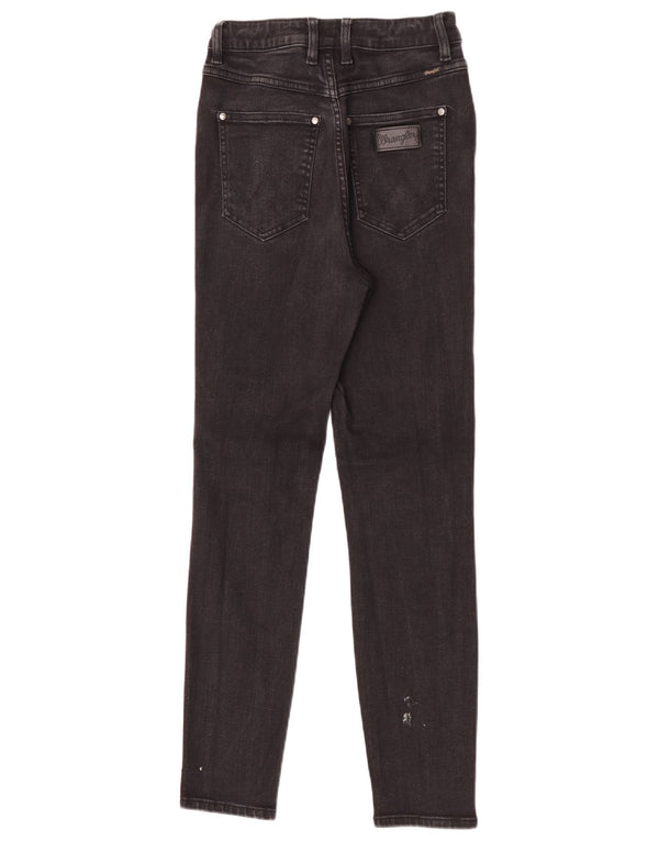 Wrangler Jean skinny taille haute pour femme US 8 Medium W24 L28 Noir Coton
