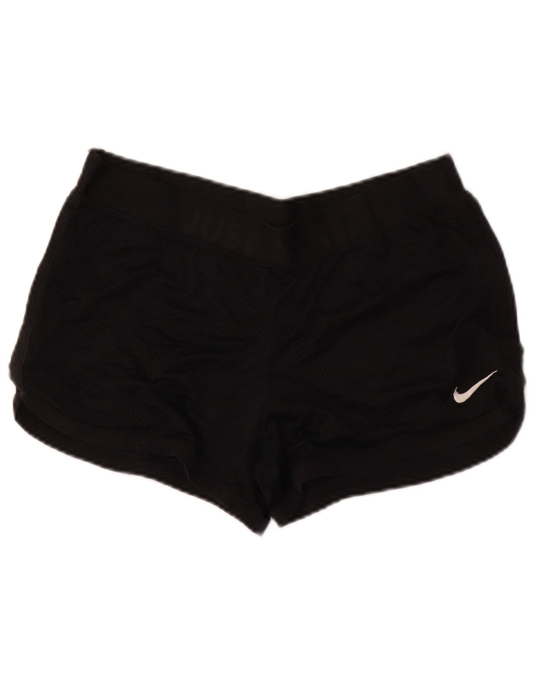 NIKE Short de sport Dri Fit Graphic pour femme UK 14 Noir moyen Polyester