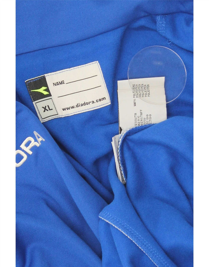Diadora Homme Zip Neck Pull Survêtement Top XL Bleu Polyester
