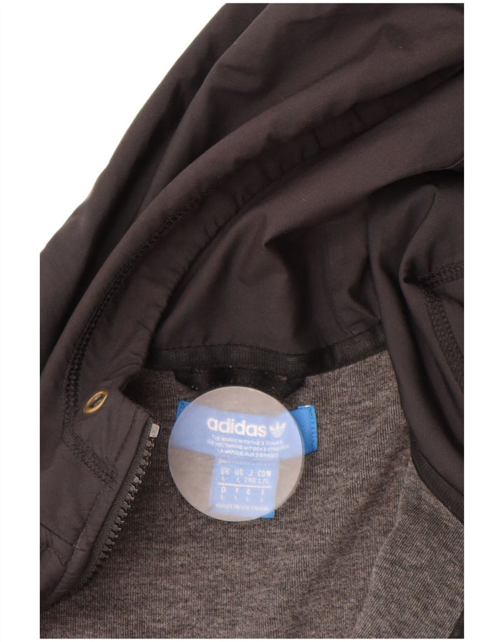 Adidas Pull à capuche zippé pour homme Grand polyester noir