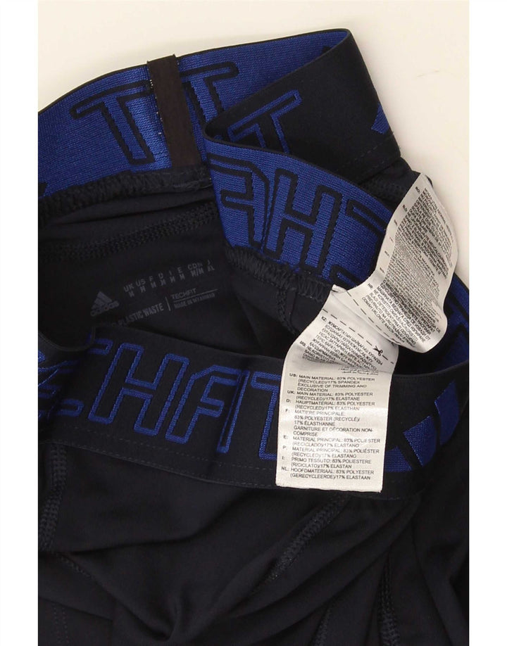 Adidas Femmes Aeroready Leggings UK 12 Moyen Bleu Marine Polyester
