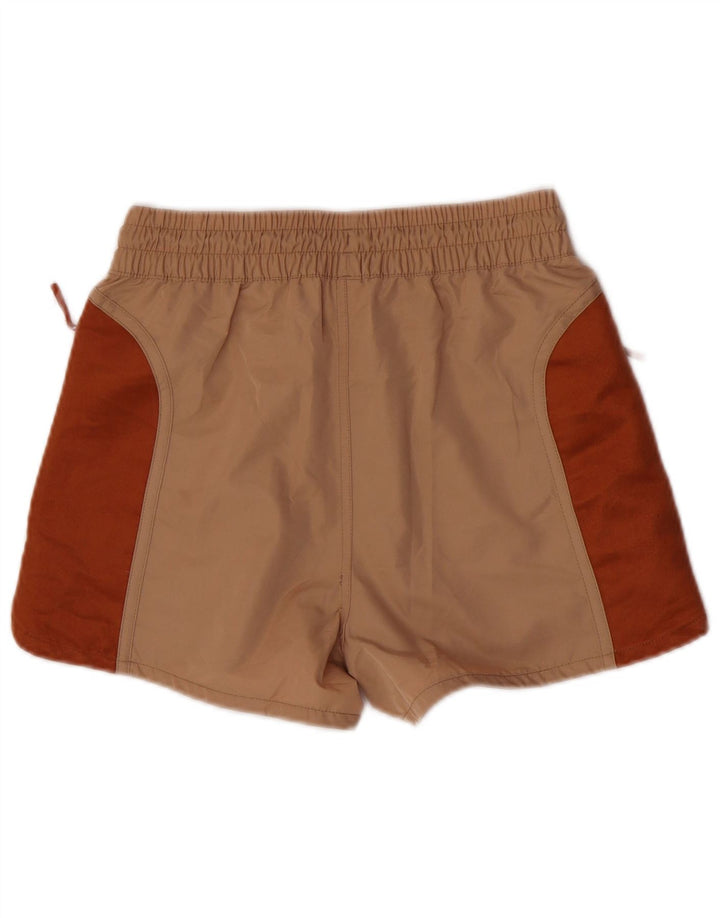 Puma Short de sport pour femme UK 8 Small Beige Colourblock Polyester