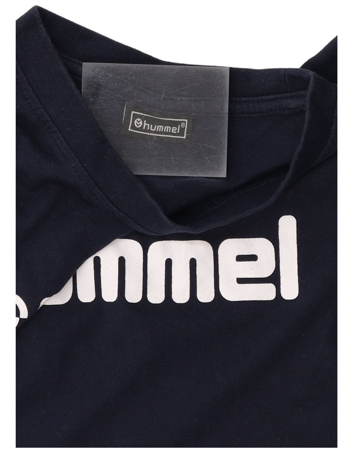 HUMMEL T-Shirt Graphique Homme Bleu Marine Moyen Coton