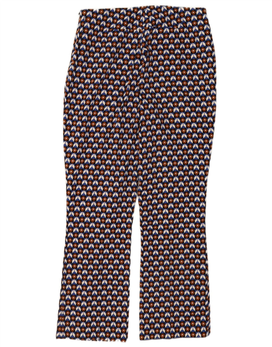 Zara Femme Pantalon Court Medium W28 L26 Multicolore Géométrique