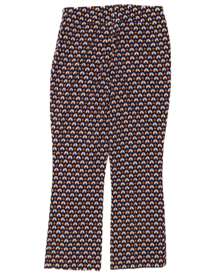 Zara Femme Pantalon Court Medium W28 L26 Multicolore Géométrique
