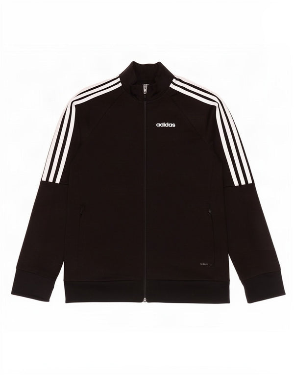 Veste de survêtement Adidas Climalite Garçon 9-10 ans Noir Polyester