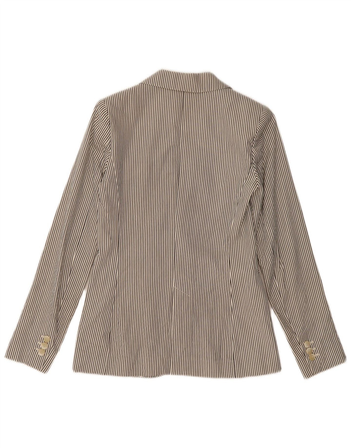 MASSIMO DUTTI Veste blazer 1 bouton pour femme EU 34 2XS Gris à fines rayures