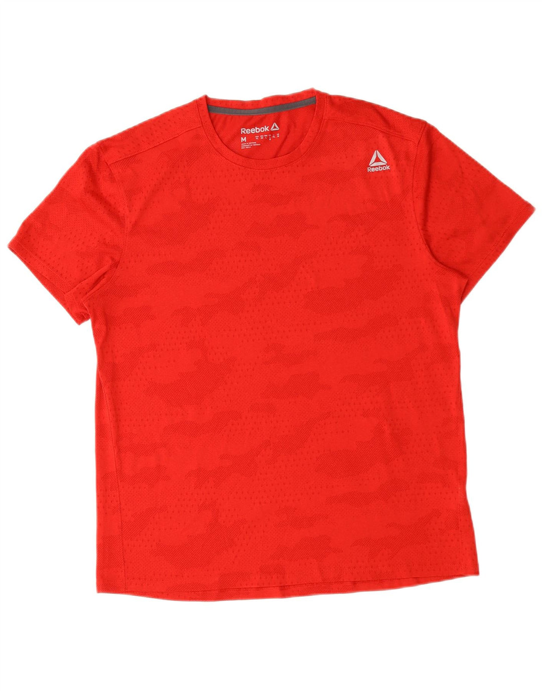Reebok T-Shirt Homme Rouge Moyen Camouflage Polyester
