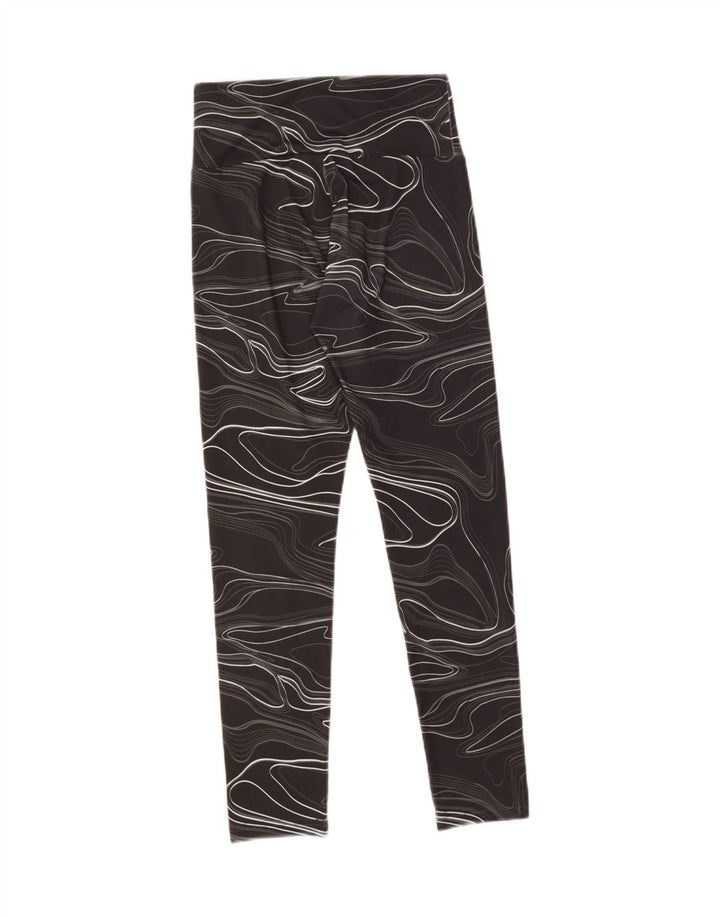 Puma Leggings à motif abstrait pour femme UK 8 Small Noir Géométrique