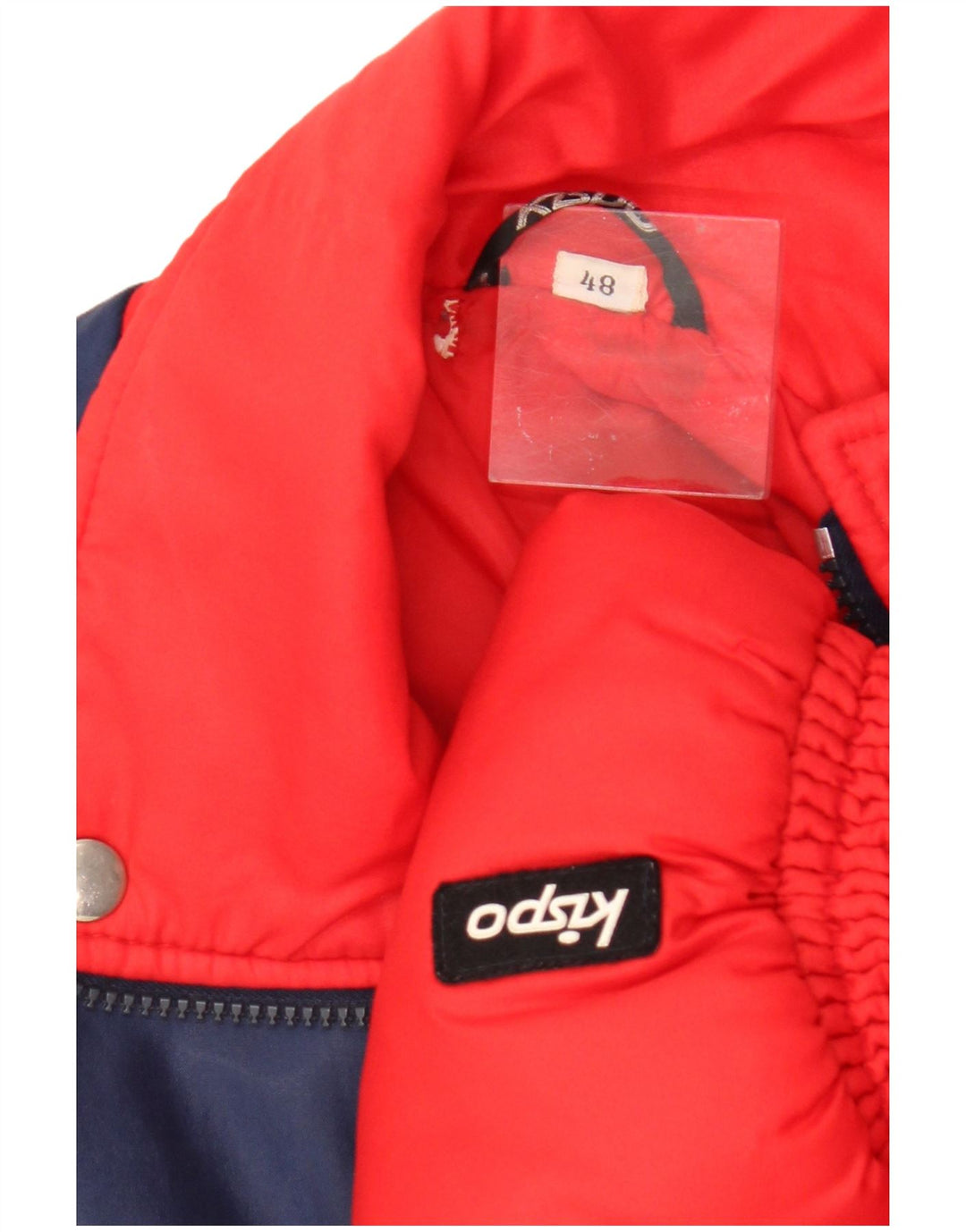 Veste matelassée homme vintage IT 48 Medium Red Colourblock Polyamide