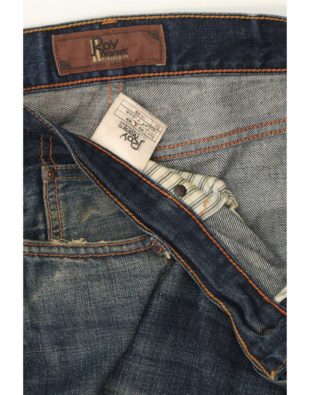 Roy Rogers Jean slim vieilli pour homme W38 L34 en coton bleu