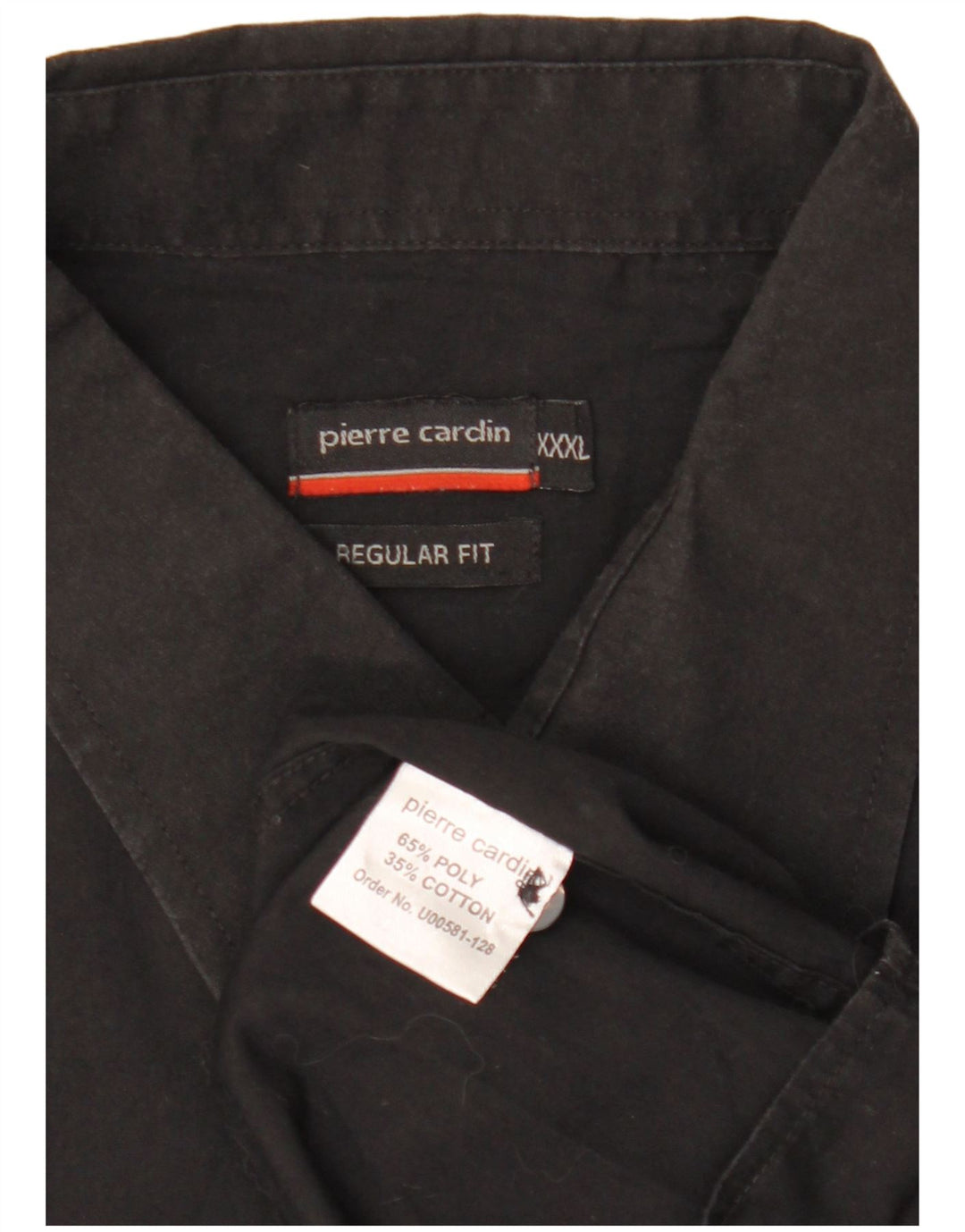 Pierre Cardin Chemise à manches courtes pour homme Coupe régulière 3XL Noir Polyester