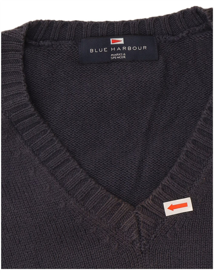 Marks & Spencer Pull Blue Harbor Col V Homme Bleu Marine Moyen