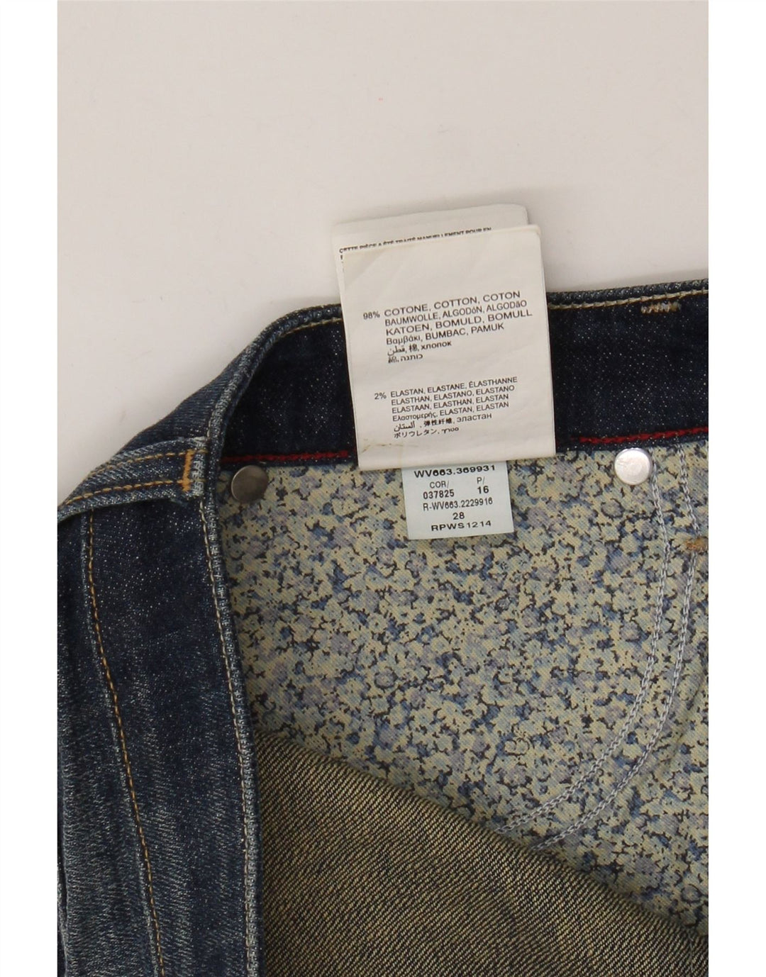 Replay Short En Jean Femme W28 Bleu Moyen Coton